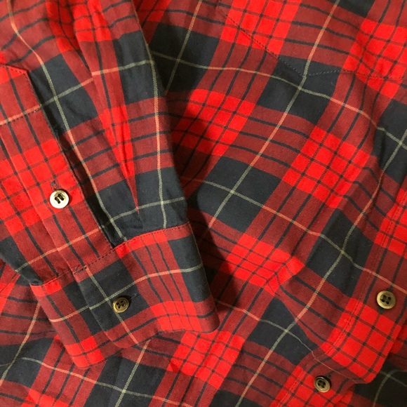Madewell Red and Blue Plaid button down - Picture 3 of 5